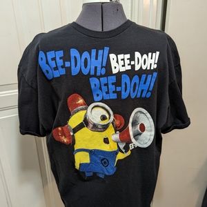 👍Minions Despicable Me Manion T Shirt 100% Cotton XXL Black Bee-Doh Bee-Doh